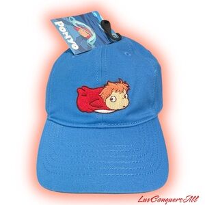 Studio Ghibli Ponyo Portrait Chenille Blue Cap